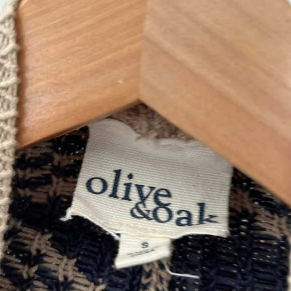 Bohemian Open Front Fringe Cardigan Geometric Knit Wrap Olive & Oak sweater - Picture 4 of 7